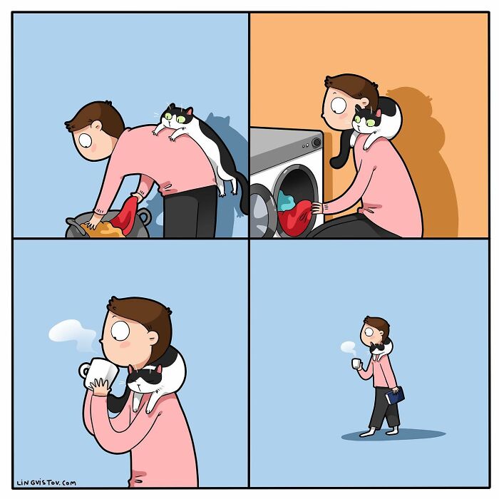Artist Continues To Draw Comics That Show What It's Like To Live With A Cat (45 New Pics)