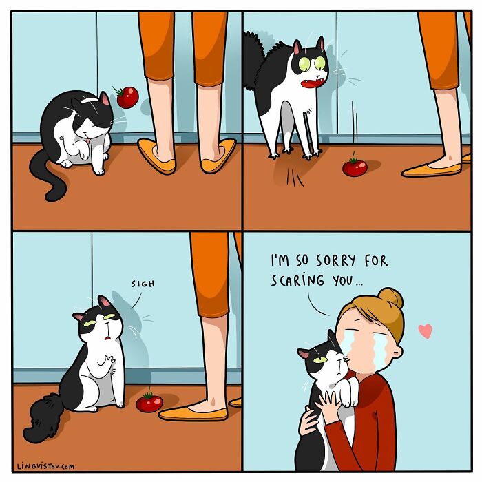 Artist Continues To Draw Comics That Show What It's Like To Live With A Cat (45 New Pics)