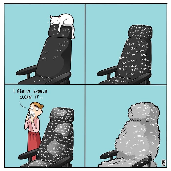 Artist Continues To Draw Comics That Show What It's Like To Live With A Cat (45 New Pics)