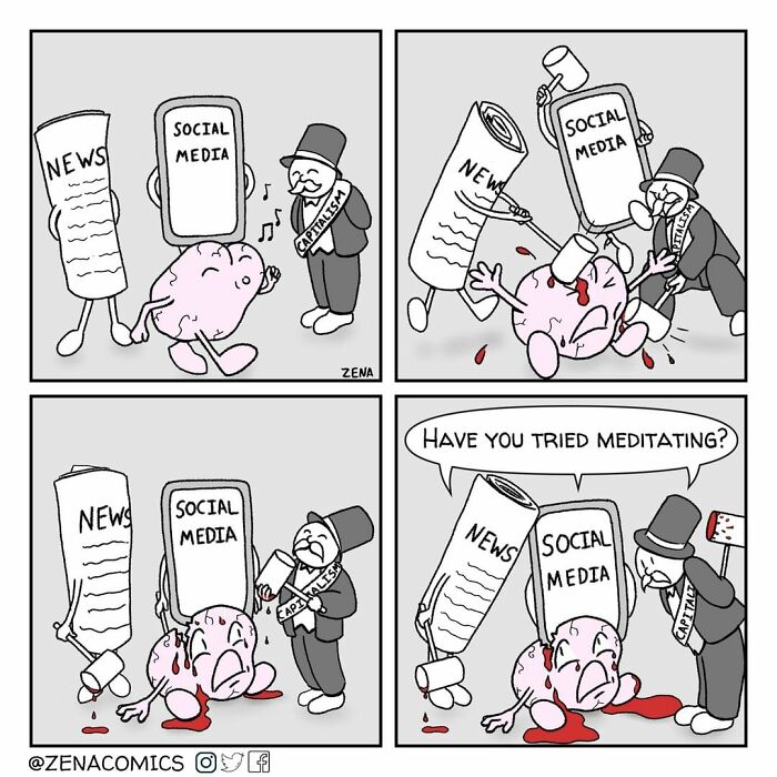 Artist Makes Comics Telling His Day To Day With Unexpected Endings