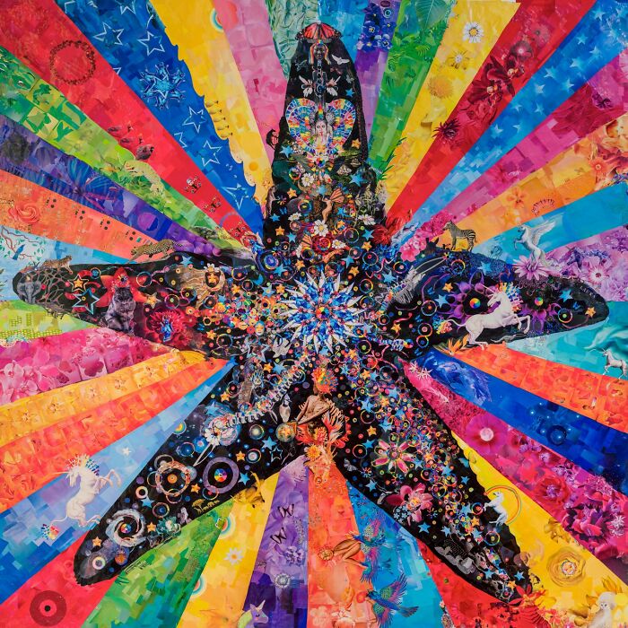 I Traced My Legs To Create A Giant Rainbow Collage (10 Pics) I Traced My Legs To Create A Giant Rainbow Collage (10 Pics)