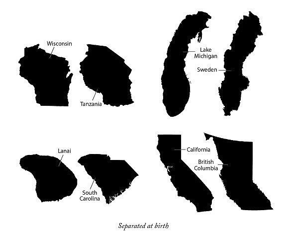 Separated At Birth - Similarities In Geographic Shapes
