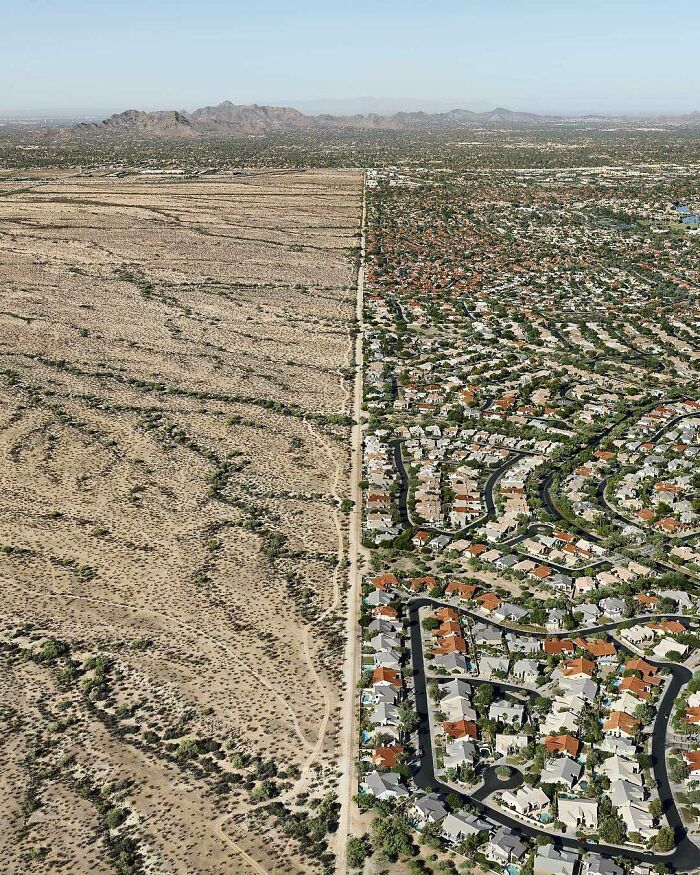 The Boundary Between Scottsdale, Arizona, USA And The Salt River Indian Reservation