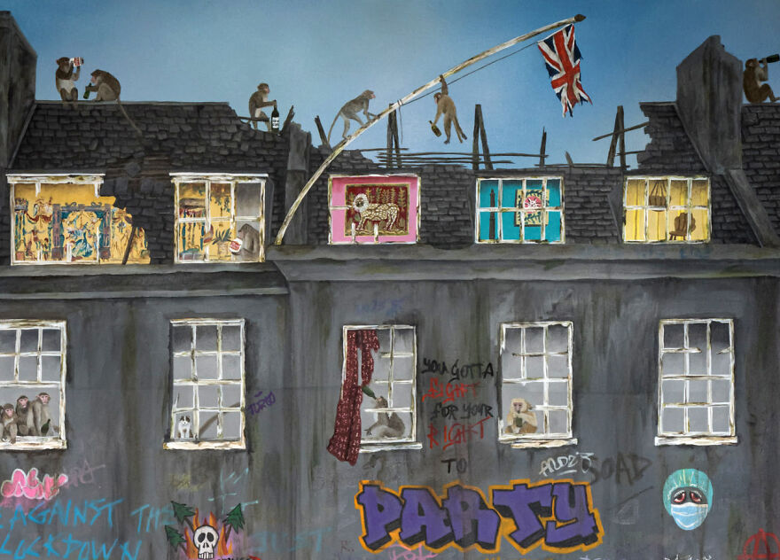 I Illustrated Boris And Partygate At Downing Street (5 Pics)