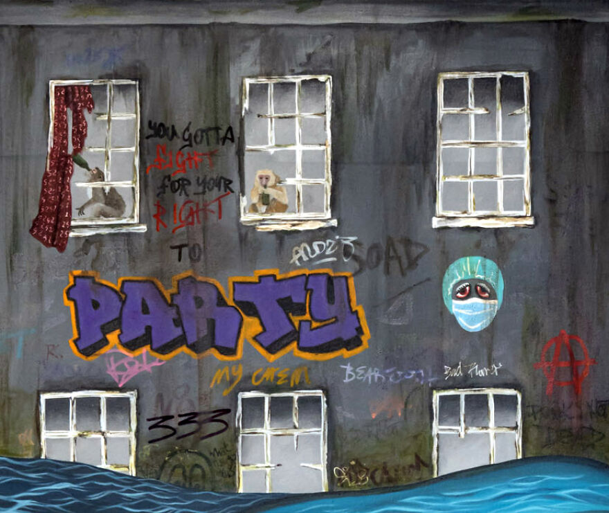 I Illustrated Boris And Partygate At Downing Street (5 Pics)