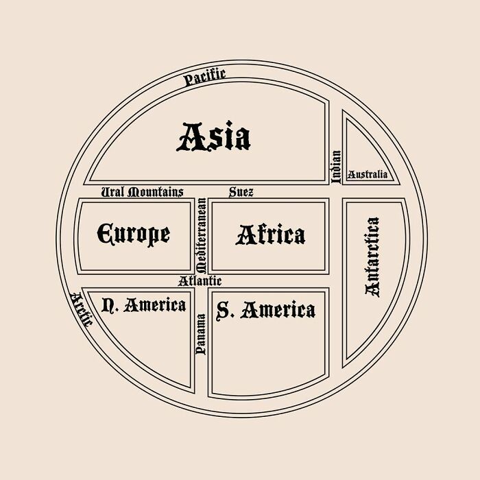 T-O Map Of The World