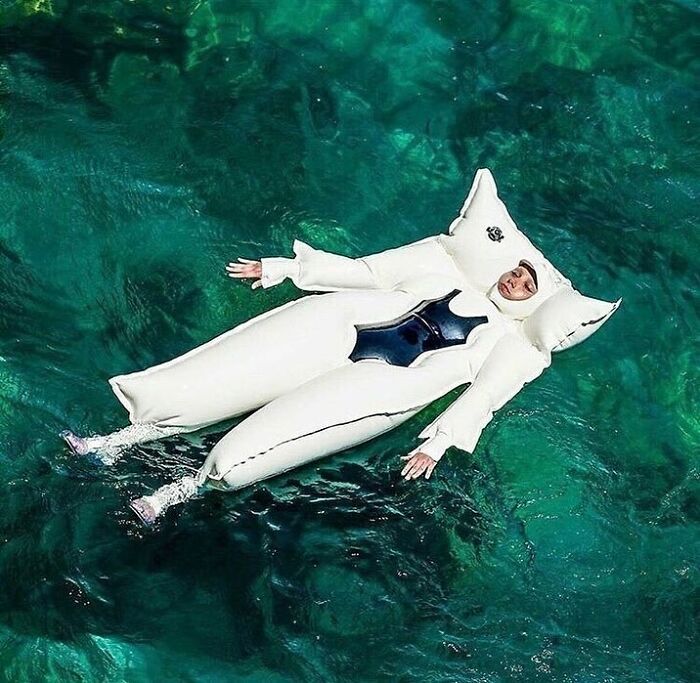 S.a.d Sun Allergy Diaries By Is_siigii Where She Had To Adapt And ‘Become The Float’ As She Was Unable To Relax And Lay On A Float Due To Her Allergy!