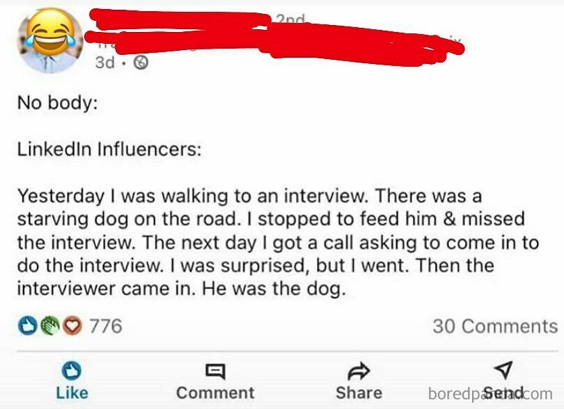 It’s True, I Was The Dog #linkedinflex