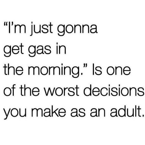 Millennial meme about the regret of postponing tasks, highlighting adult decisions and relatable humor.