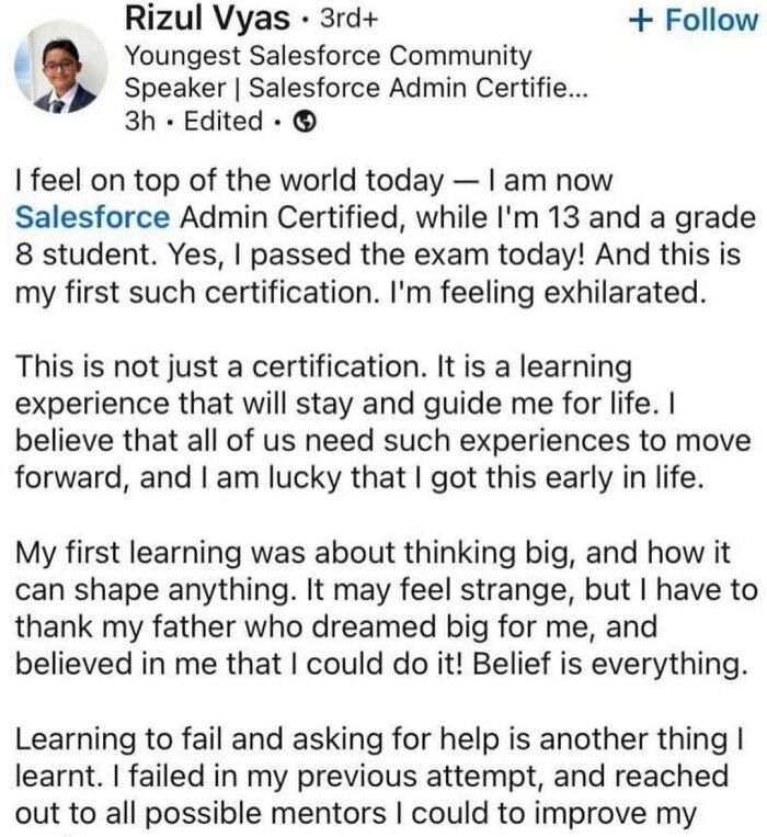 This 13 Year Old Going Places Fr #linkedinflex