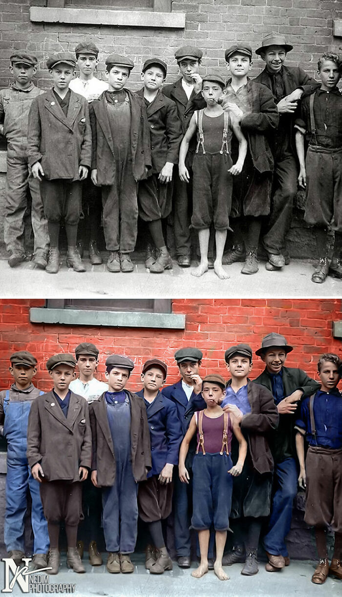 Young Mill Workers In Massachusetts, 1911. Back When There Were No Big Labor Regulations