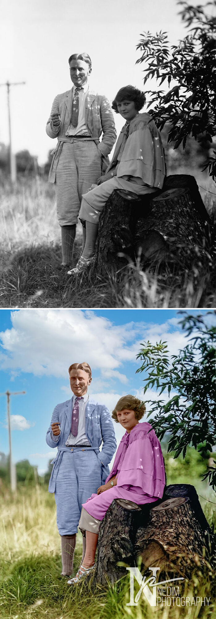 Scott Fitzerald And Wife Zelda At Dellwood