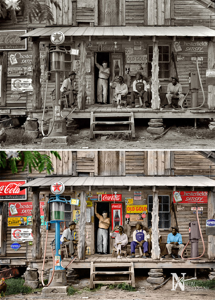 Country Store On A Dirt Road, July 1939, Gordonton, North Carolina