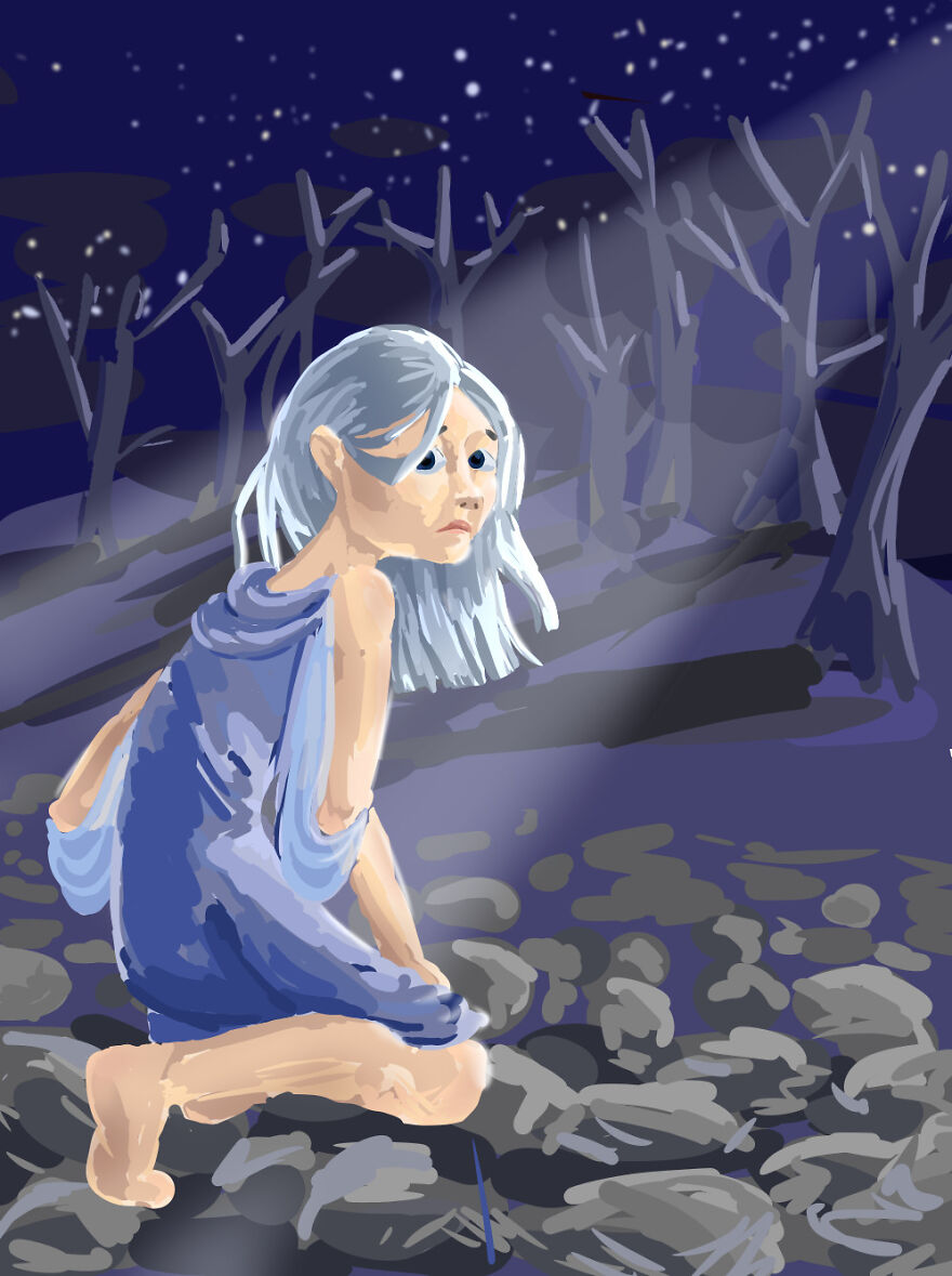 "Girl In The Moonlight" (I Actually Used A Reference For Once Lol)