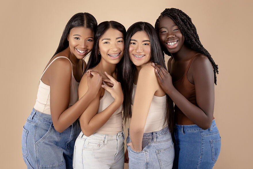 I Wanted To Show All The Shades Of Beauty And Photographed 10 Different Girls With Varying Skin Tones All Together