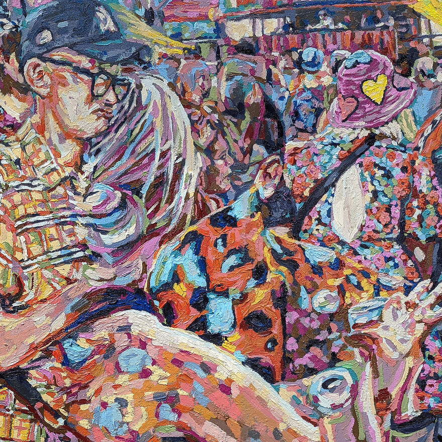 I Go To Music Festivals And Raves, Then Create Paintings Of What I See!