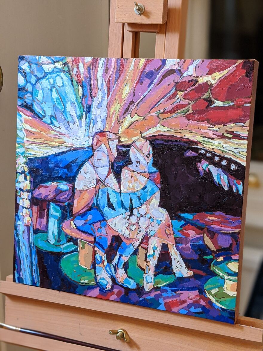 I Go To Music Festivals And Raves, Then Create Paintings Of What I See!