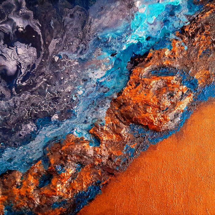 Queennoble's Satisfying Textured Abstract Wall Artworks That Will Make You Want To Run Hands Through Them (31 Pics)