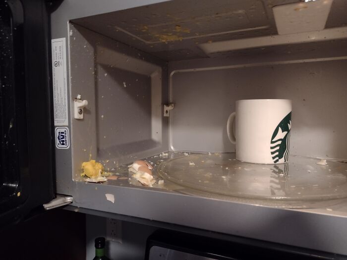 You Can Cook An Egg By Microwaving It, Some How I Messed It Up