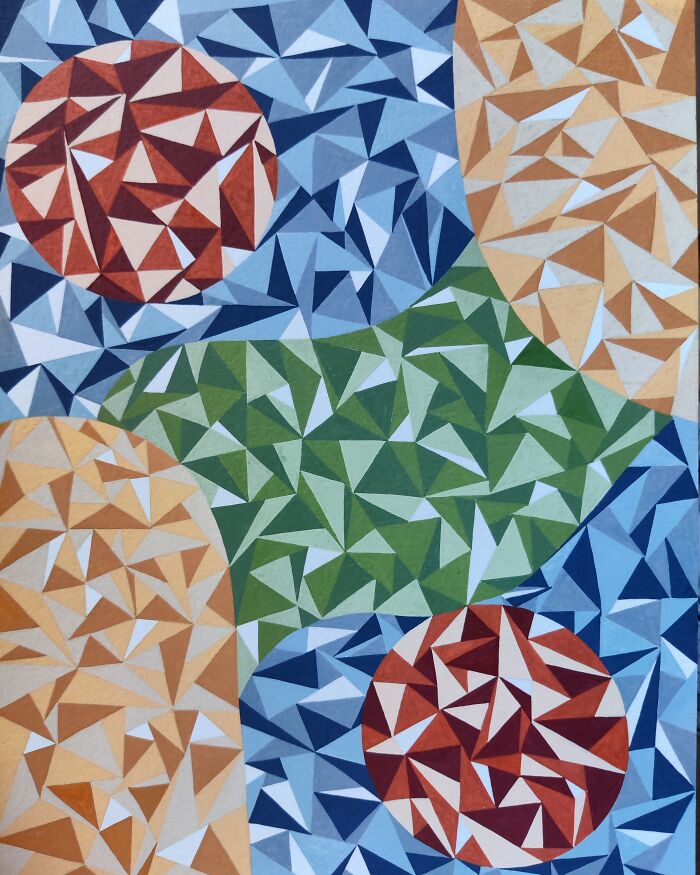 Modscape. Acrylic Paint Pens On Watercolor Paper.