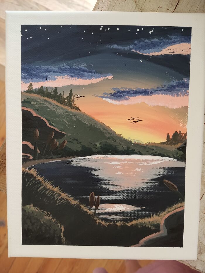 I Just Started Practicing With Acrylic Painting