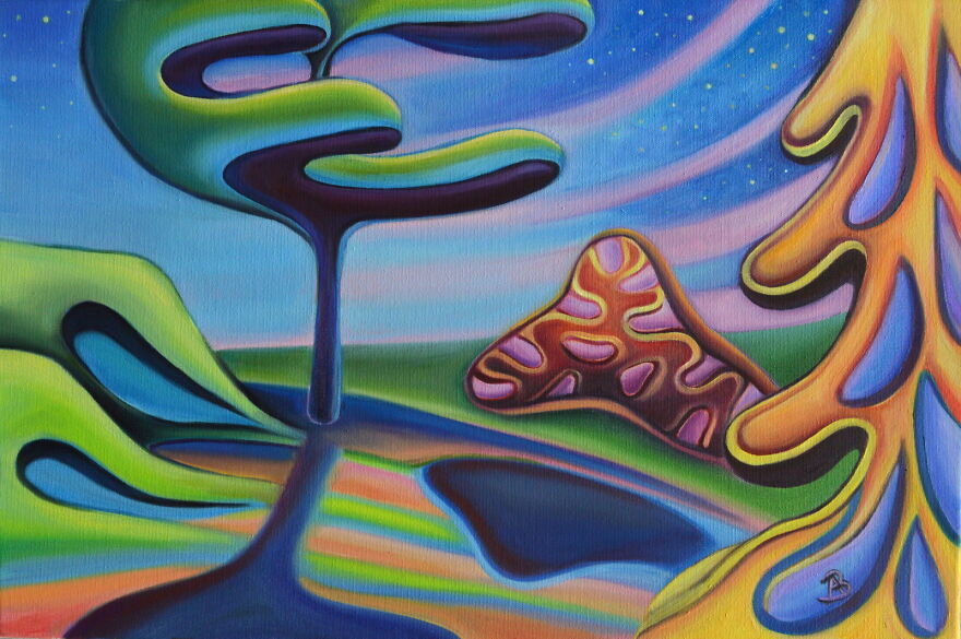 "The Unidentified Flying Object", Oil On Canvas, 60x40 Cm, 2022