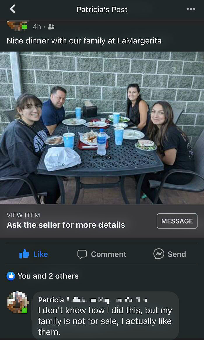 Lady Accidentally Tries To Sell Her Family