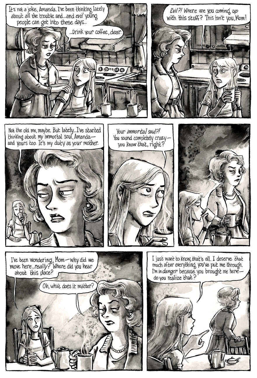 I'm Creating A Dark Comic Series With Lots Of Twists, Secrets, Creepy Characters And Spooky Pen And Ink Artwork, Here's Part 4 I'm Creating A Dark Comic Series With Lots Of Twists, Secrets, Creepy Characters And Spooky Pen And Ink Artwork, Here's Part 4