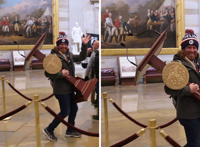 Guy Steals Us Congress Speaker's Podium