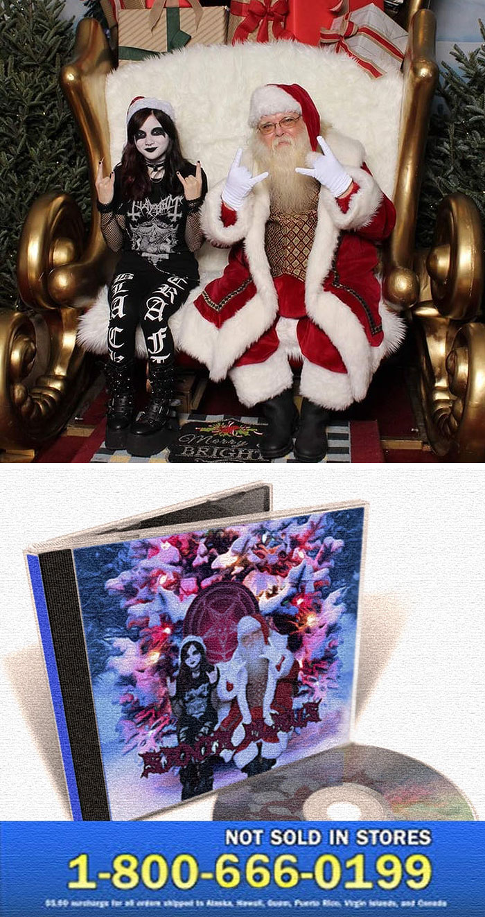 An Emo Girl With Santa