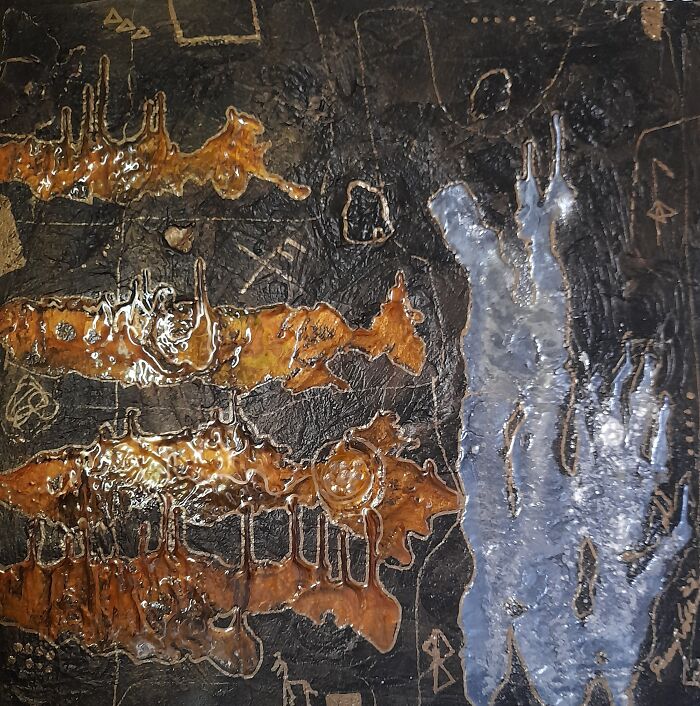 Queennoble's Satisfying Textured Abstract Wall Artworks That Will Make You Want To Run Hands Through Them (31 Pics)