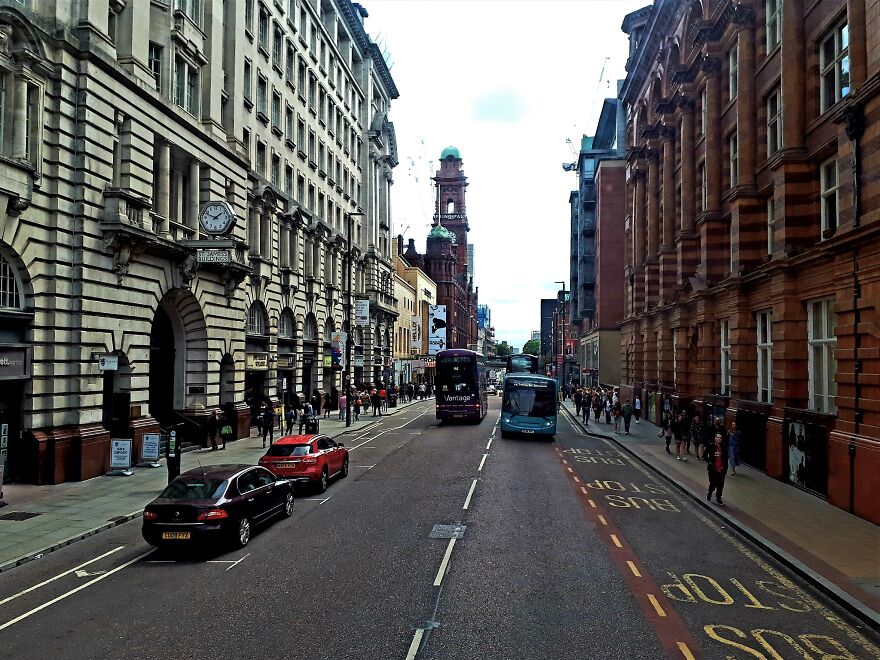One Of My Favourite Photos Because Of The Depth And The Contrast Of The Light Building On One Side And The Darker Building On The Other. Oxford Street