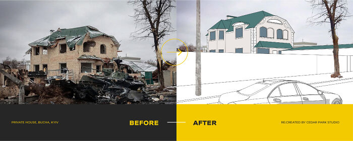 Casa privada en Bucha, Kyiv. Cedar Park Studio