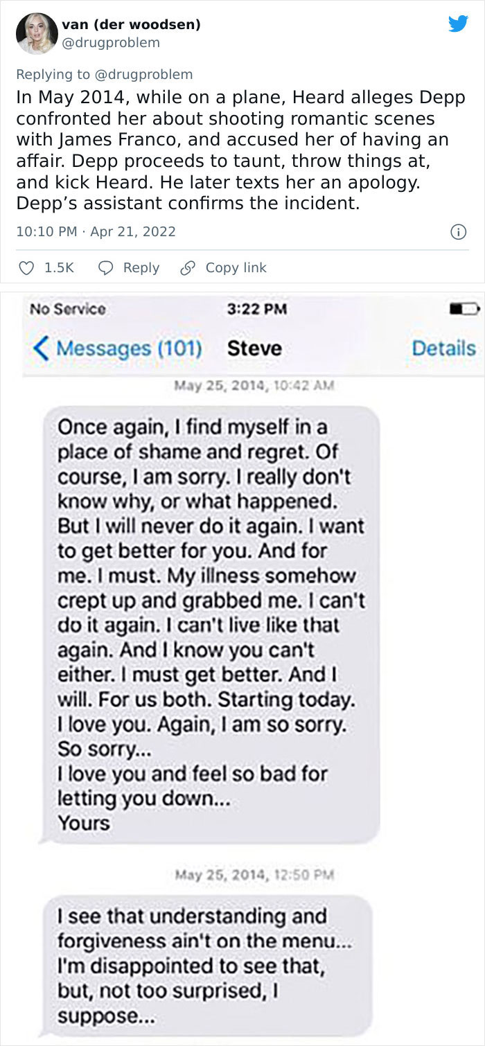All The Things That Happened Between Johnny Depp And Amber Heard That Are Known To The Public, As Pointed Out By This Twitter User All The Things That Happened Between Johnny Depp And Amber Heard That Are Known To The Public, As Pointed Out By This Twitter User