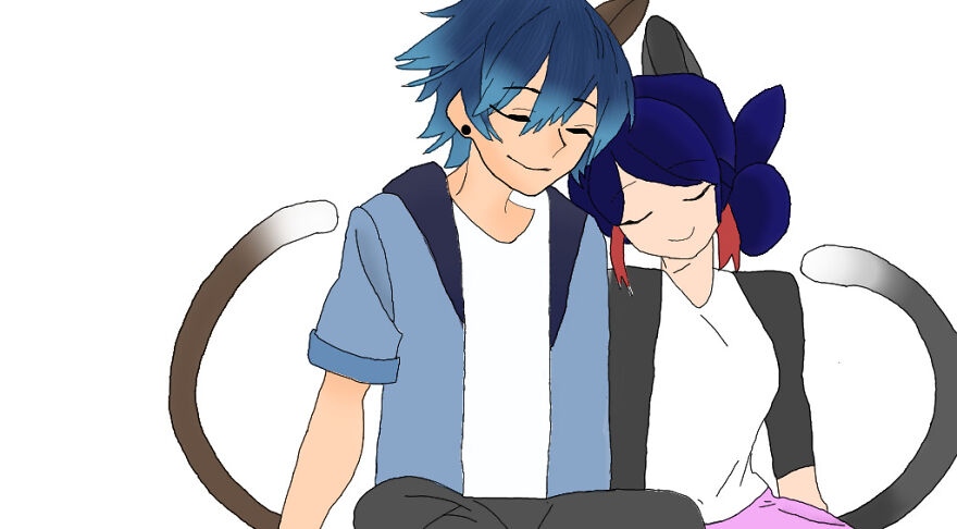 I Coloured This Luka X Marinette Fanart (Fandom: Miraculous Ladybug)