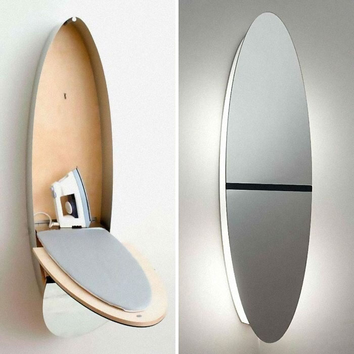 Fold Down Ironing Board Closet/ Mirror By Nils Wodzak!