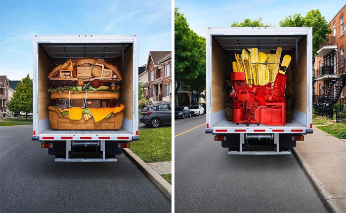 “Burger Combo Meal's Moving Day” Artwork Designed By Simonduhamel