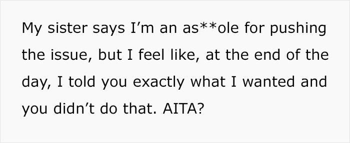 Text discussing a disagreement about a tattoo in honor of family, questioning if the person is in the wrong.