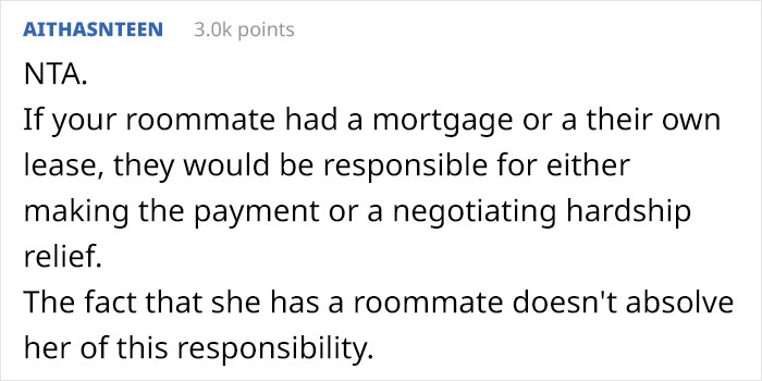 “My Roommate’s Mom Passed Away Unexpectedly”: Woman Baffled After Her 27 Y.O. Friend Kept Insisting That She Should Pay Her Part Of Rent “My Roommate’s Mom Passed Away Unexpectedly”: Woman Baffled After Her 27 Y.O. Friend Kept Insisting That She Should Pay Her Part Of Rent