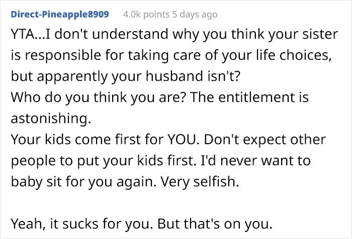 Woman Wants Childfree Sister To Babysit Her Kids, Asks Her To Stop Fostering Dogs Woman Wants Childfree Sister To Babysit Her Kids, Asks Her To Stop Fostering Dogs