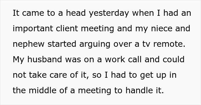 Drama Ensues After Woman Asked SIL And Brother To Find Someone Else To Care For Their 5 Y.O. And 7 Y.O. Children During The Day