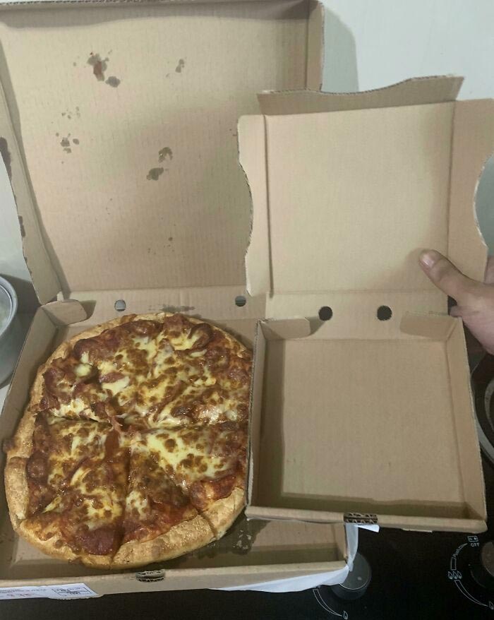 The Pizza Shop Promised A Light And Airy Crust. It Was So Light And Airy That It Was Invisible