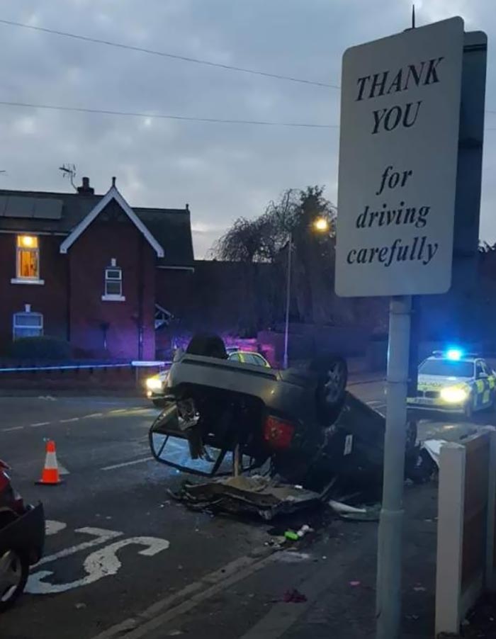 Owner Leaves Car Running To Defrost, Man Steals Car, Crashes It