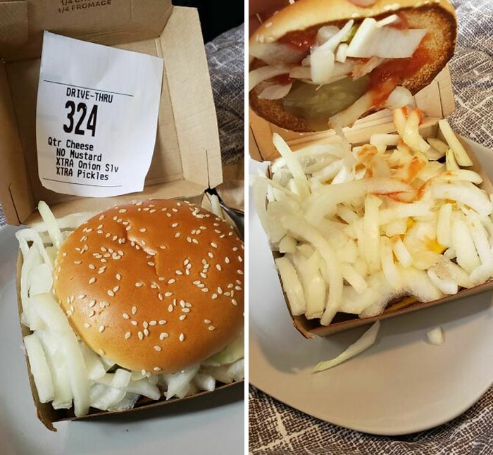 Dude Gave Me A Whole Onion On My Burger