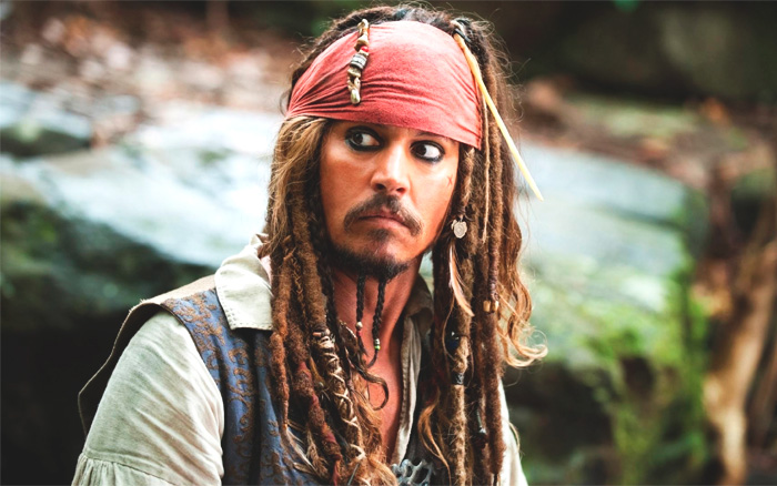 Johnny Depp with dreadlocks