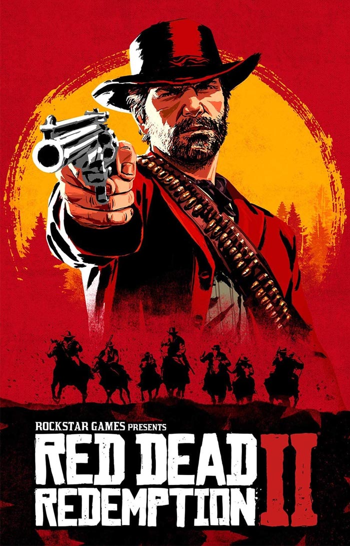 Illustration of a cowboy aiming a revolver with a bandolier, representing iconic video games that changed the history of gaming.