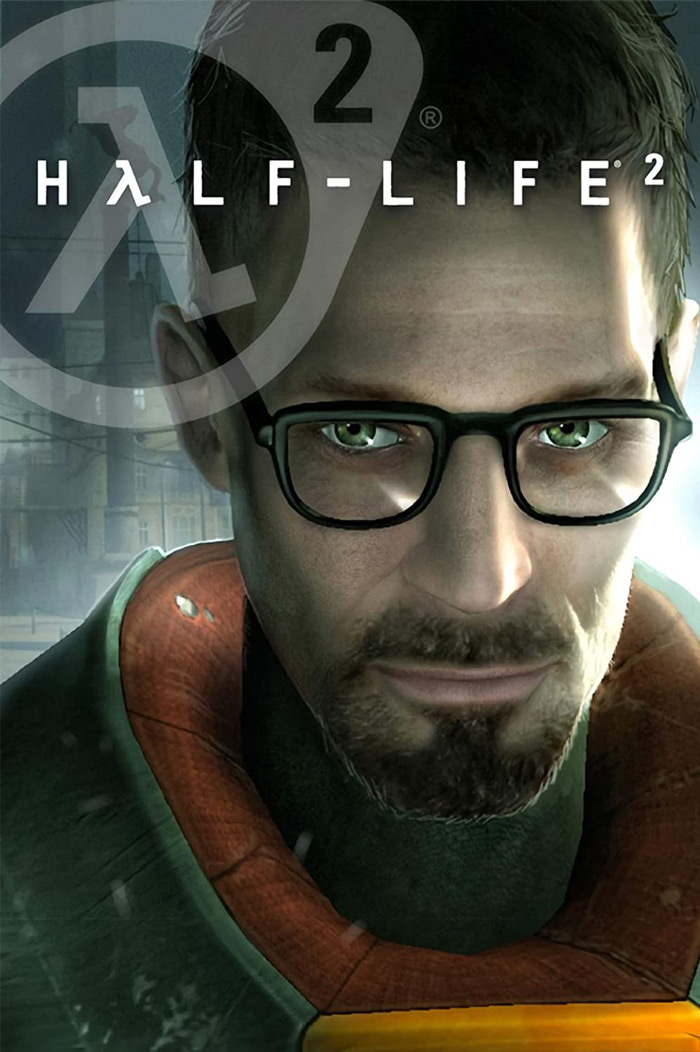 Close-up of a character from Half-Life 2, one of the iconic video games that changed the history of gaming.