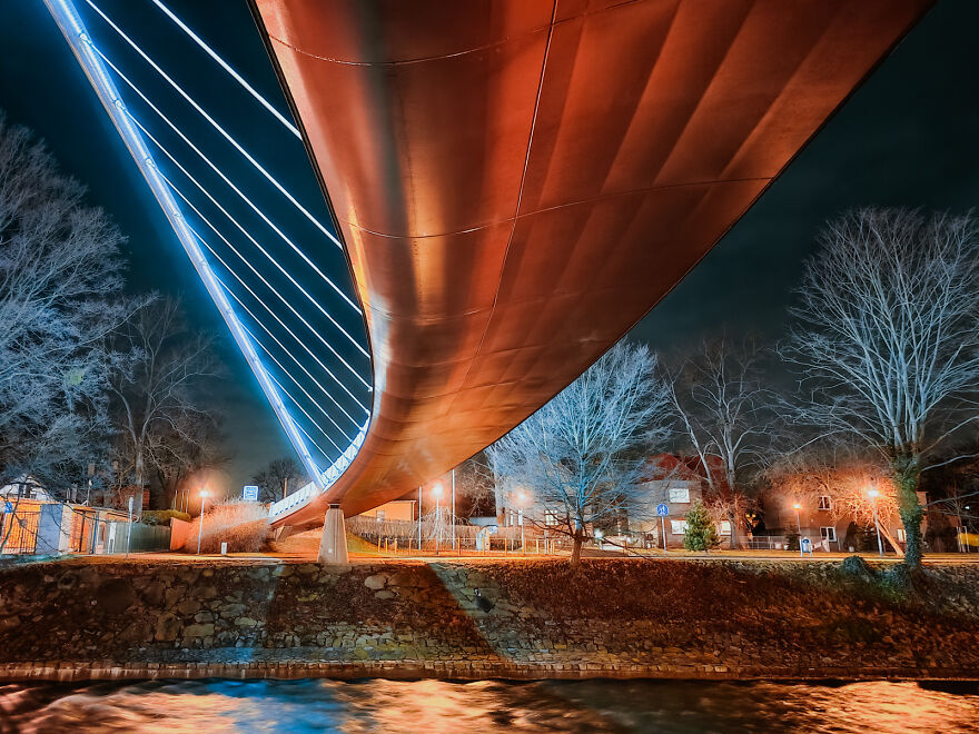 Footbridge Connecting Poland And Czechia