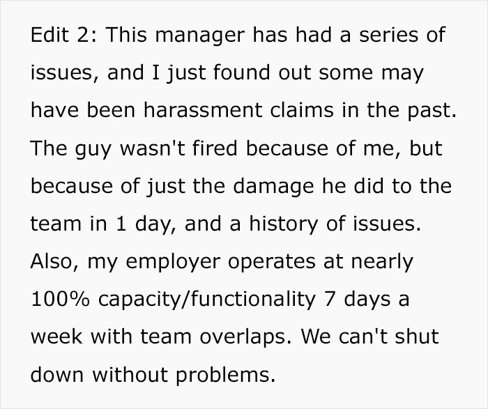 "My Boss Told Me I Was Fired As Soon As I Got To Work, Laughed And Walked Off"