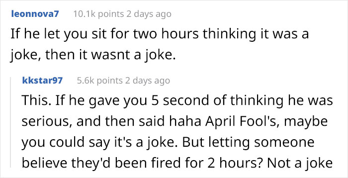 "My Boss Told Me I Was Fired As Soon As I Got To Work, Laughed And Walked Off"